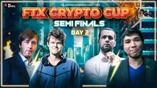 FTX Crypto Cup SF Day 2 | Radjabov vs Carlsen, Wesley So vs Nepo | ft. Anish Giri