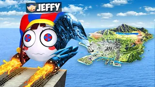 Jeffy Jumps Pomni Super Cars Across The ENTIRE Map in GTA 5!