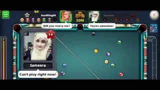 GIRL TRIES TO IMPRESS A BOY IN 8 BALL POOL , GOES VERY WORNG...