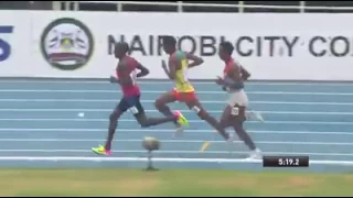 Edward Zakayo dominated heat 2 in the Boys' 3000 metres IAAF World U18 Championships Nairobi 2017