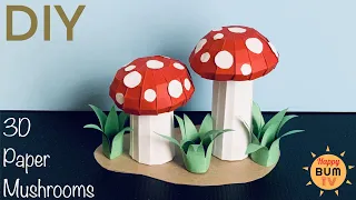 HOW TO MAKE A 3D PAPER MUSHROOM I EASY DIY PAPER CRAFTS