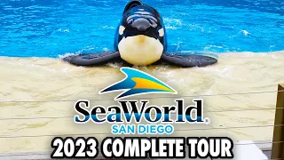 SeaWorld San Diego Tour 2023 - Rides, Shows, Animal Exhibits and Walkthrough [4K POV]