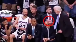 Manu Ginobili and Gregg Popovich share priceless moment