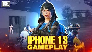 Aggressive 1vs4 Squad wipe 👀 iPhone 13 smooth + 60 FPS Bgmi Test 2024