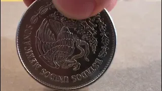 Moneda Antigua de la Diosa Azteca de la luna Coyolxauhqui