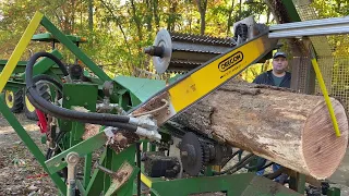Dangerous Automatic Homemade Firewood Processing Machines, Fastest Powerful Wood Splitting Machines