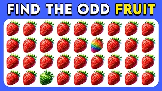 Find the ODD One Out - Fruit Edition 🍎🥑🍉 Easy, Medium, Hard - 60 Ultimate Levels Emoji Quiz