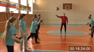 Урок физической культуры по волейболу в 5 классе. Учитель Пивоваров Евгений Васильевич