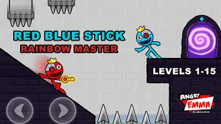 Red Blue Stick: Rainbow Master - Levels 1-15