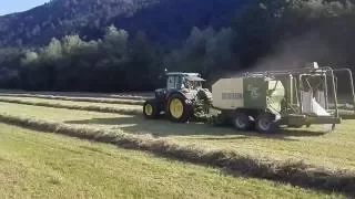 John deere 6420 and Krone 1500 baler