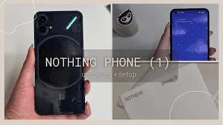 Nothing phone one (1) unboxing and setup : the phone of new age