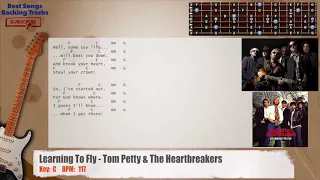 🎸 Learning To Fly - Tom Petty & The Heartbreakers Guitar Backing Track with chords and lyrics