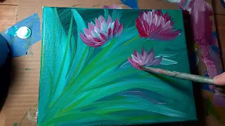 Quick Flower Paint Doodle - Peaceful Art for Relaxation and Sleep