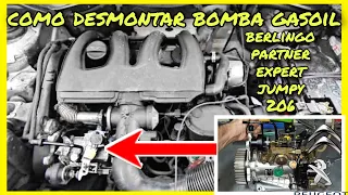 How to DISASSEMBLE THE INJECTION PUMP citroen BERLINGO 1.9, 206, jumpy, PEUGEOT partner,expert,  wjy