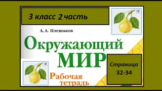 Окружающий мир  рабочая тетрадь 3 класс страницы 32-34. Растениеводство