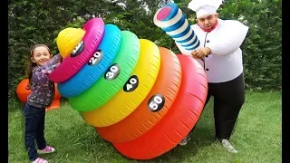 Learn Colors with Swimming Ring Toss Giant cook