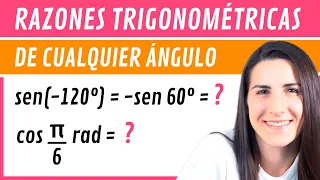 Razones TRIGONOMÉTRICAS de CUALQUIER ÁNGULO 🟠 Seno, Coseno y Tangente SIN calculadora