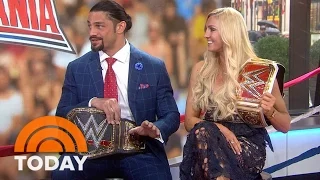 Meet The Winners Of Wrestlemania 32, Roman Reigns And Charlotte | TODAY