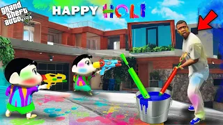 GTA 5 : Franklin Celebrating Holi In GTA 5 ! (GTA 5 Mods)