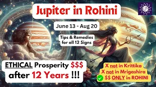 Jupiter in ROHINI Nakshatra (All 12 Rising Signs) Financial ABUNDANCE after 12 years