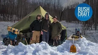 Sub Zero Winter Camping IN A HOT TENT in Canada!