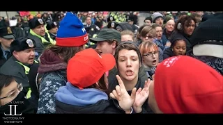 Inauguration Day Chaos 2017- Protesters Blocking Trump Supporters from Ticketed Entrance