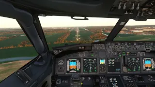 Посадка на заходе солнца в Пулково (ULLI) || B737-800NG Aeroflot || Vatsim Online