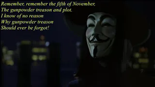 Remember, remember the fifth of November,