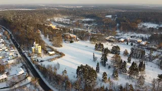 Село Семеновское Ступинского района с высоты птичьего полета