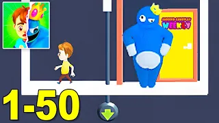 Pull The Pin: Friends - Rainbow Friends Puzzle Game - Gameplay Walkthrough (Android) Levels 1-50