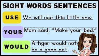 Sight Words Sentences | USE, YOUR, WOULD | English Reading for Kids | Teaching Mama