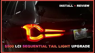 GREATEST MOD FOR YOUR X3/X3M ! LCI SEQUENTIAL STYLE TAIL LIGHTS + INSTALL