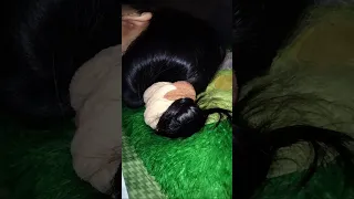 Sleeping Open Bun Hair Play & Cut