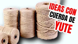 2 IDEAS fáciles con ♻️reciclaje utilizando CUERDA de YUTE | SHOW DE MANUALIDADES