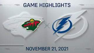 NHL Highlights | Wild vs. Lightning - Nov. 21, 2021