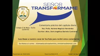 Señor Transfórmame, comentario del día 19 de Septiembre de 2017, Lamentaciones 4