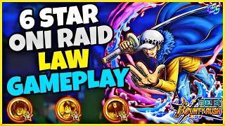 [ LVL100 ] 6★ RAID ON ONIGASHIMA LAW GAMEPLAY ONE PIECE BOUNTY RUSH #bountyrush #opbr