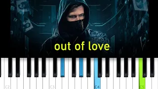 AuRa & Alan Walker - Out Of Love  (Piano tutorial)