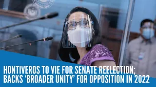 Hontiveros to vie for Senate reelection; backs ‘broader unity’ for opposition in 2022