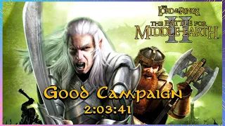 The Lord of the Rings Battle for Middle Earth II Good Campaign in 2:03:41 (PB)