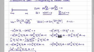 Mechanical Vibrations 54 - Bars 4 - Orthogonality of Natural Modes