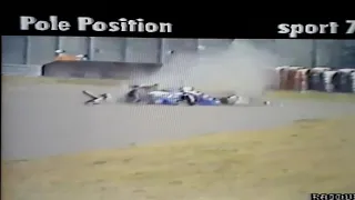 ANDREA DE CESARIS CRASH (practice) JAPAN GP 1988