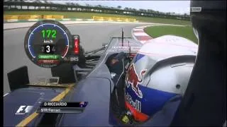 F1 2013 - R02 - Ricciardo onboard lap Sepang FP2