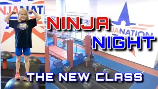 when she Runs 3 Courses at Ninja Night at Ninja Nation