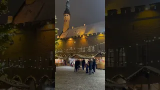 The Christmas spirit of Tallinn, Estonia 🇪🇪😍🎄🎅❄️ #shorts