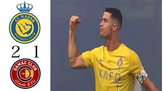 Al Nassr vs Damac 2-1 Highlights & All Goals 2023 HD Ronaldo FreeKick Goal 🔥