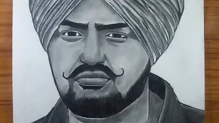 Sidhu moose wala drawing #shorts #youtubeshorts #sidhumoosewala