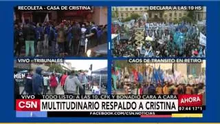 C5N - Dólar futuro: Vigilia en el departamento de Cristina Kirchner en Recoleta (Parte 2)