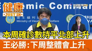 本周確診數持平北部上升  王必勝：下周整體會上升【健康資訊】