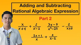 Adding and Subtracting Rational Algebraic Expressions Part 2 - Grade 8 Mathematics